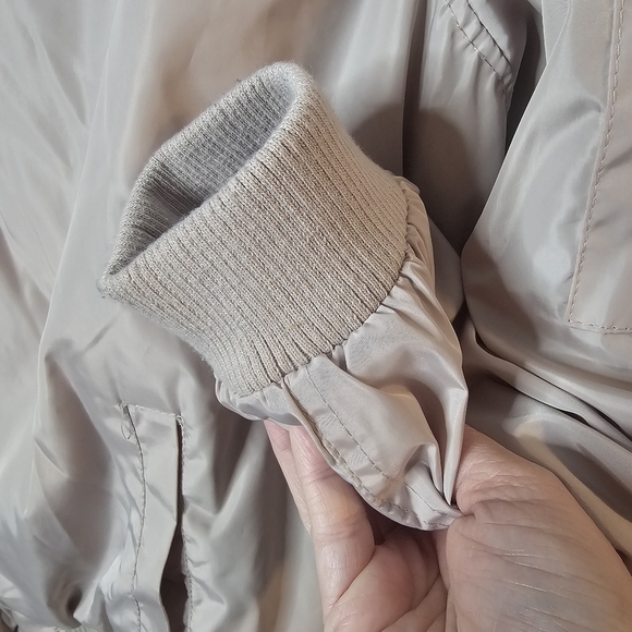 New Look‎ Womens Bomber Jacket Size 2X Beige Tan Neutral Casual - Picture 7 of 13